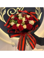 20 Beyaz/KIrmızı Gül
