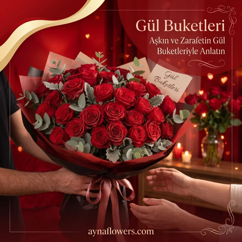 Gül Buketleri ve Orkideler