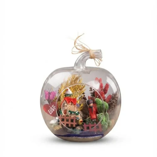  Elma Cam Fanusta Dekoratif Mini Terrarium